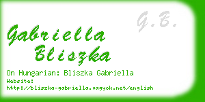 gabriella bliszka business card